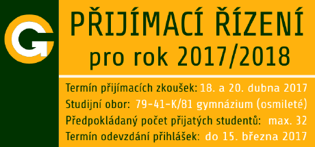 Aktuality k přijímacímu řízení 2017